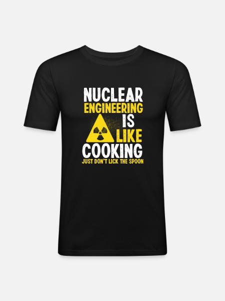 Nuclear Engineering Student Radiation Nuclear - Männer Slim Fit T-Shirt - Schwarz