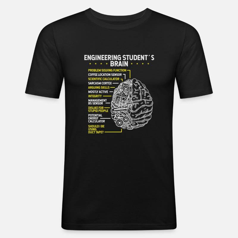 Engineering Student Future Engineer Engineering - Männer Slim Fit T-Shirt - Schwarz