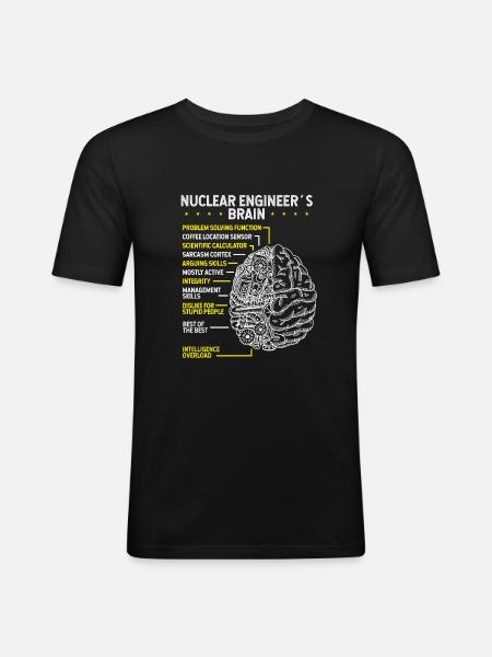 Nuclear Engineering Uranium Nuclear Engineering - Männer Slim Fit T-Shirt - Schwarz