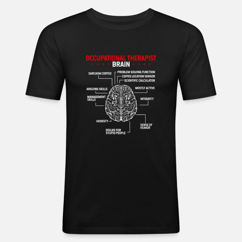 Occupational Therapist Brain Occupational Therapy - Männer Slim Fit T-Shirt - Schwarz