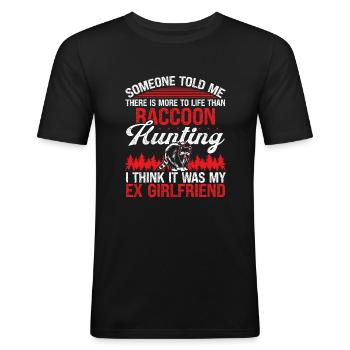 Raccoon Slayer Ex Raccoon Removal Technician - Men's Slim Fit T-Shirt - black - Front - Nik (191cm)