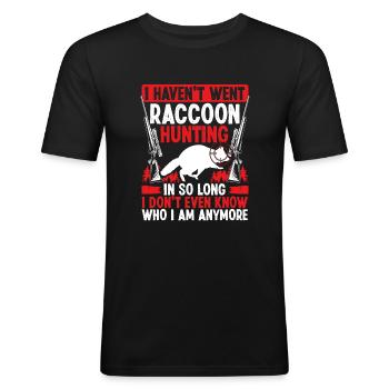 Raccoon Slayer Hunter Essentials Raccoon Hunting - Men's Slim Fit T-Shirt - black - Front - Nik (191cm)