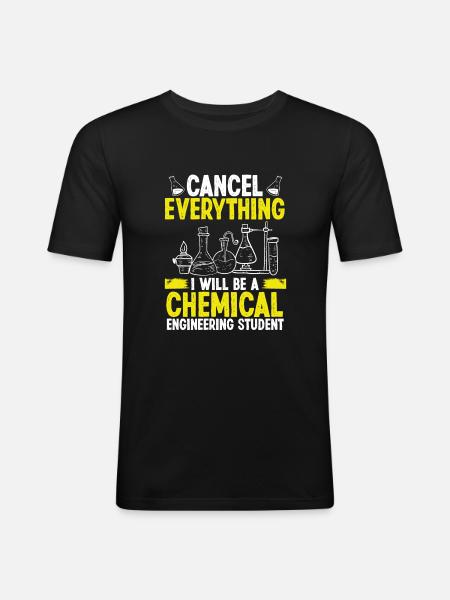Chemical Engineering School Engineer Student - Männer Slim Fit T-Shirt - Schwarz