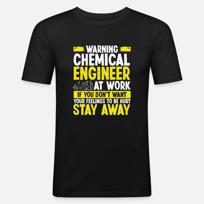 Funny Chemical Engineer Engineering - Men's Slim Fit T-Shirt - black