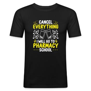Pharmacy Student I will go to Pharmacy School - Men's Slim Fit T-Shirt - black - Front - Nik (191cm)