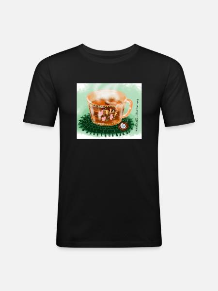 Tea break - Men's Slim Fit T-Shirt - black