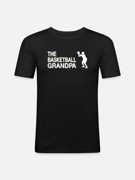Grandpa Basketball - Men's Slim Fit T-Shirt - black