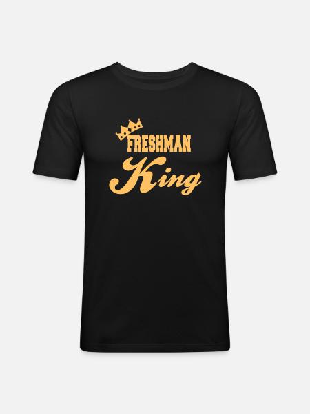 Freshman KING Retro Freshman Designs - Men's Slim Fit T-Shirt - black