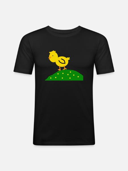 Chicken - Men's Slim Fit T-Shirt - black