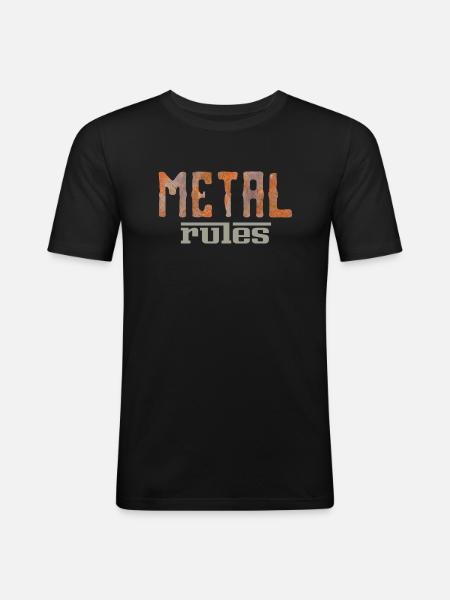 Metal Rules - Men's Slim Fit T-Shirt - black