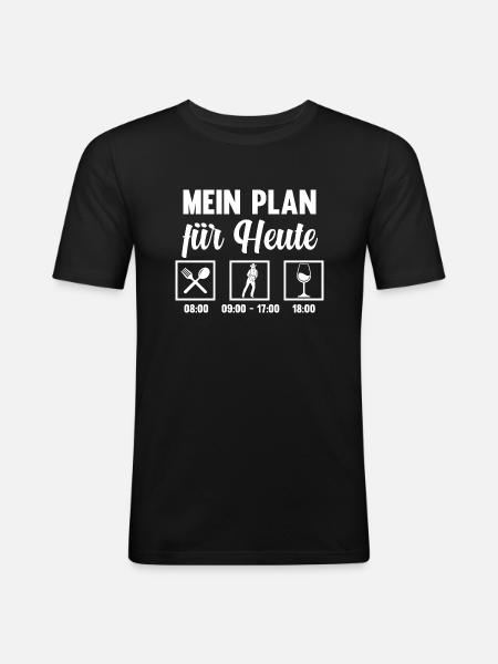 Line Dance Tänzer - Männer Slim Fit T-Shirt - Schwarz