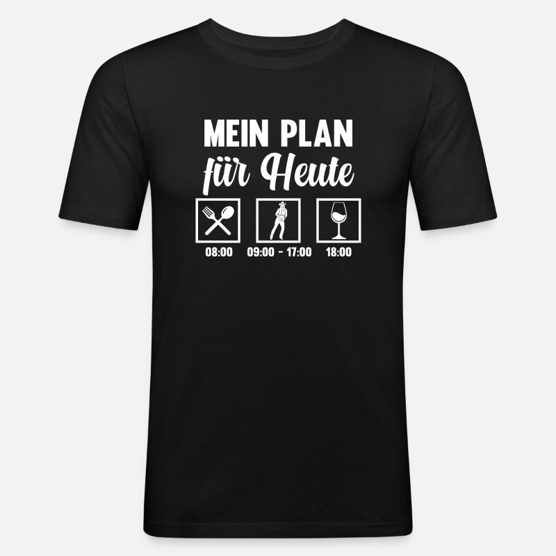 Line Dance Tänzer - Männer Slim Fit T-Shirt - Schwarz