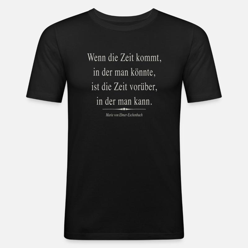 Die Zeit - Männer Slim Fit T-Shirt - Schwarz
