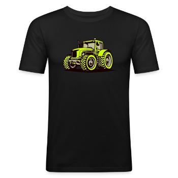 Agricultural Tractor - Men's Slim Fit T-Shirt - black - Front - Nik (191cm)