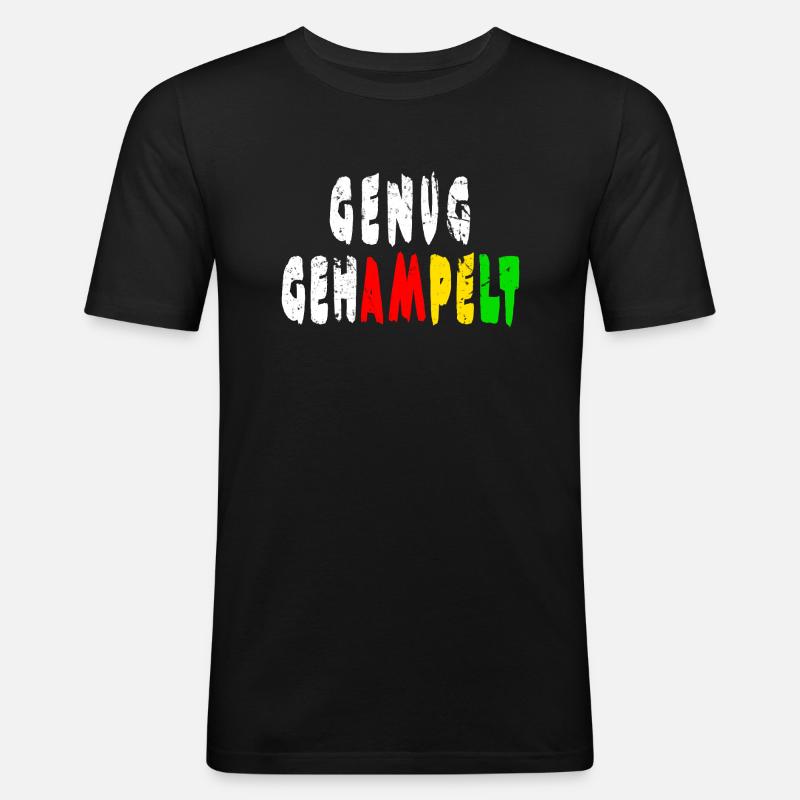 Hampel Ampel Protest - Männer Slim Fit T-Shirt - Schwarz