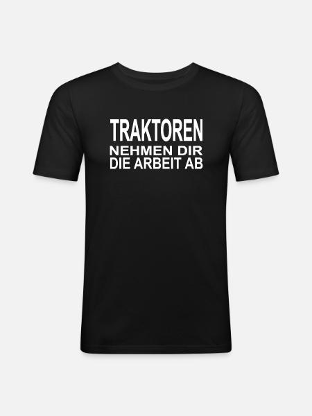 Traktor - Männer Slim Fit T-Shirt - Schwarz