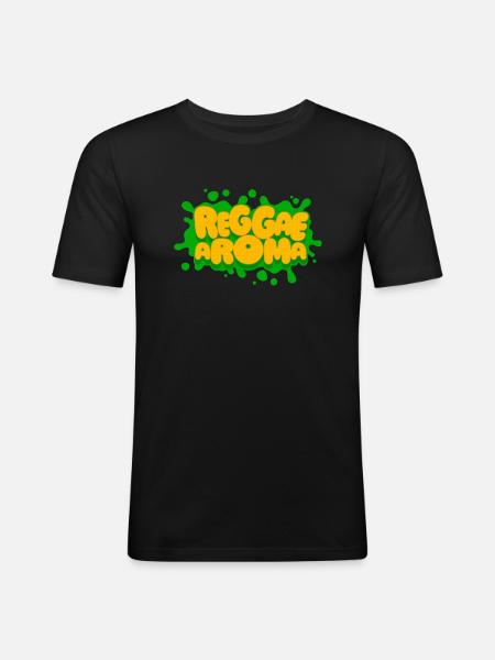 Reggae Aroma Splash - Men's Slim Fit T-Shirt - black