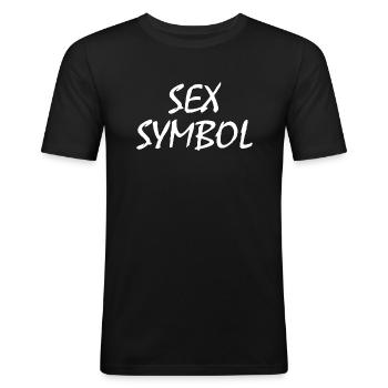 Sex symbol - T-shirt près du corps Homme - noir - Devant - Nik (191cm)