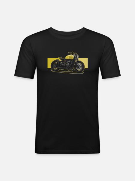 Bobber // Custom // Motorcycle - Men's Slim Fit T-Shirt - black