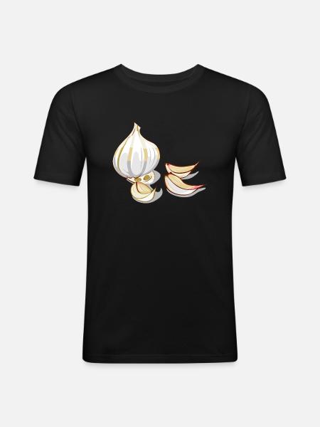 garlic - Men's Slim Fit T-Shirt - black