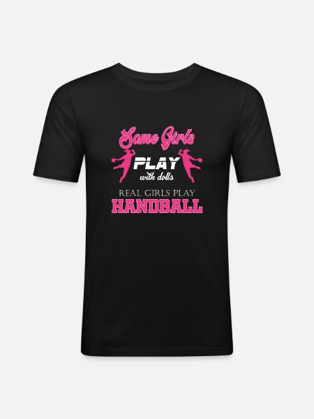 handball - T-shirt près du corps Homme - noir