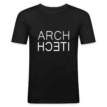 architecture - Men's Slim Fit T-Shirt - black - Front - Nik (191cm)