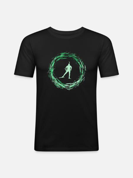 biathlon - Men's Slim Fit T-Shirt - black
