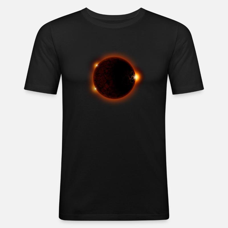 Solar eclipse - solar eclipse - Men's Slim Fit T-Shirt - black