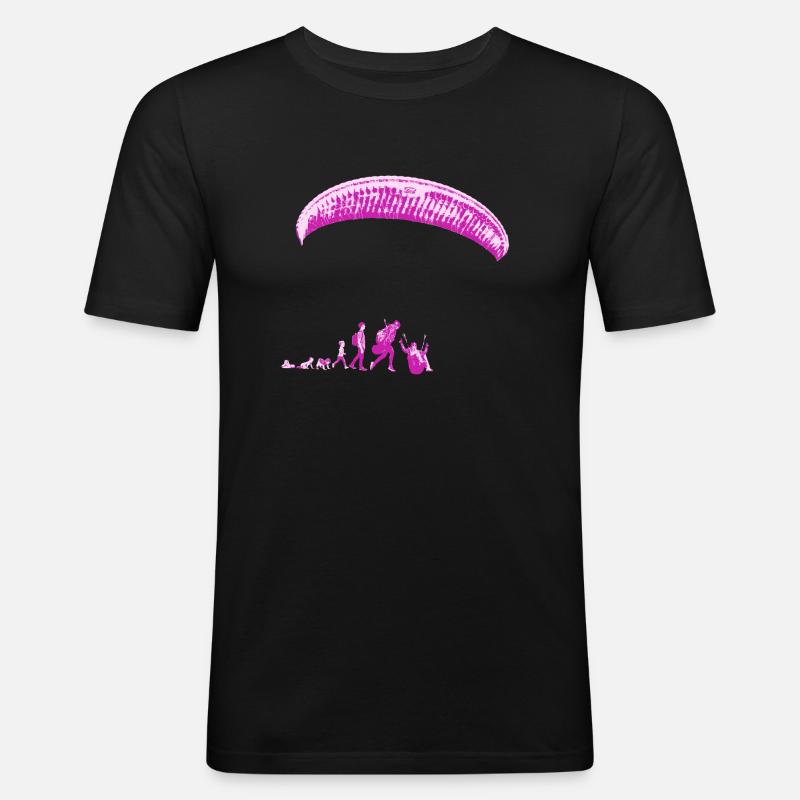 Paragliding Evolution - Men's Slim Fit T-Shirt - black