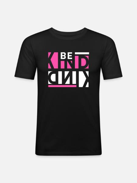 Be Kind - Men's Slim Fit T-Shirt - black