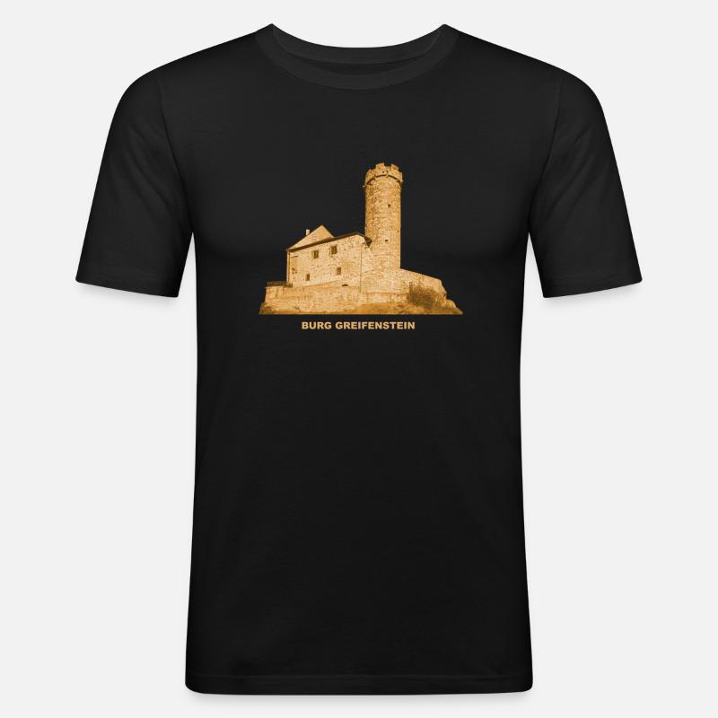 Greifenstein Castle Bad Blankenburg Thuringia - Men's Slim Fit T-Shirt - black