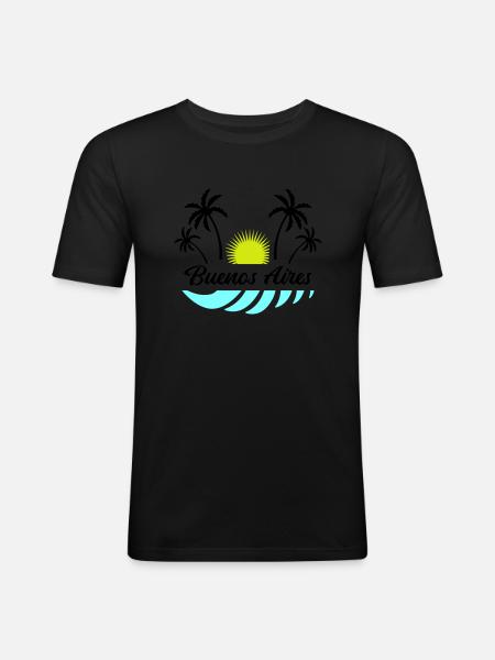Buenos Aires - Men's Slim Fit T-Shirt - black