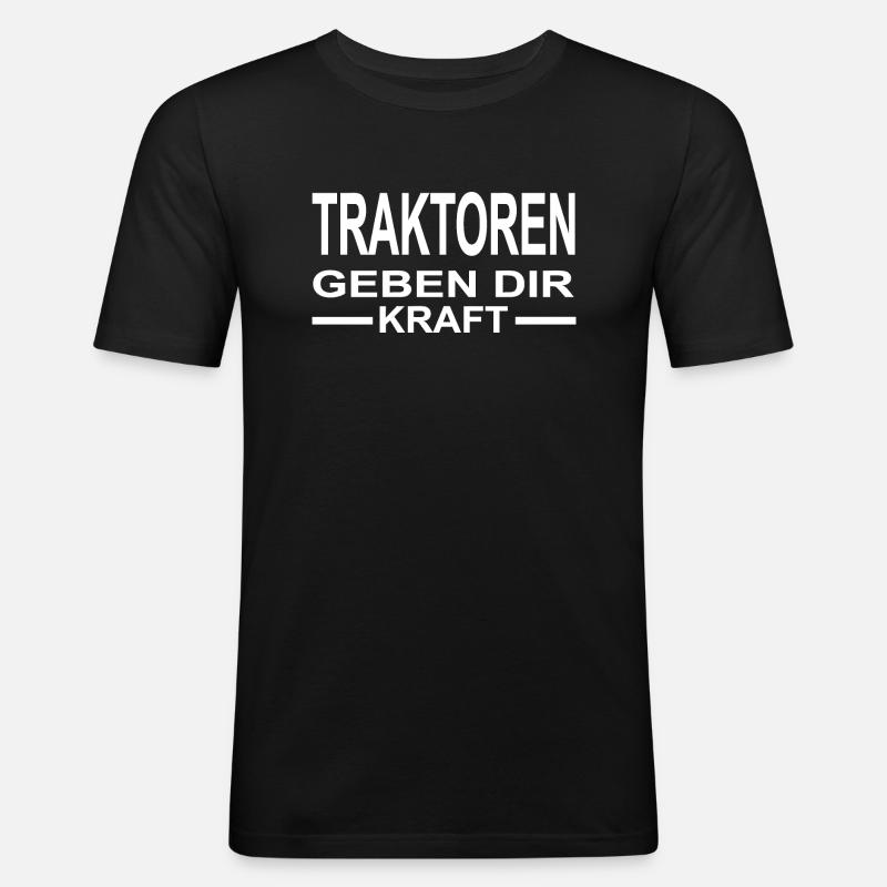 Traktor - Männer Slim Fit T-Shirt - Schwarz