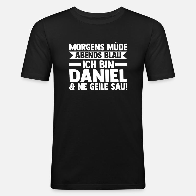First name Daniel - Men's Slim Fit T-Shirt - black