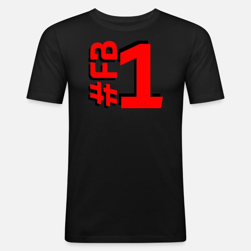 FB1-KARTON - Männer Slim Fit T-Shirt - Schwarz
