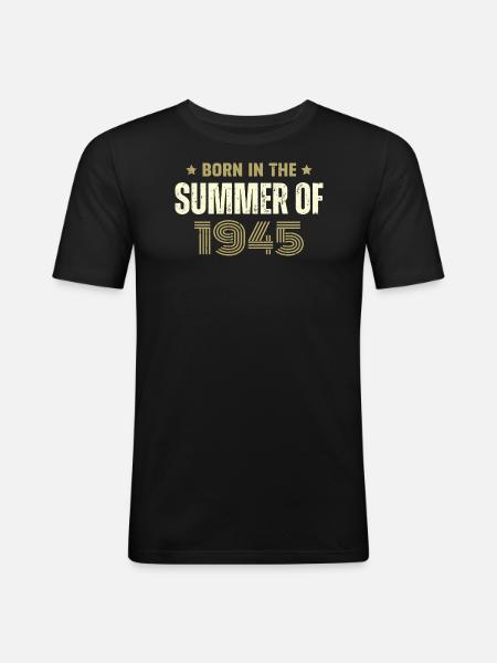 Vintage 1945 Vintage 1945 Birthday Gift - Men's Slim Fit T-Shirt - black