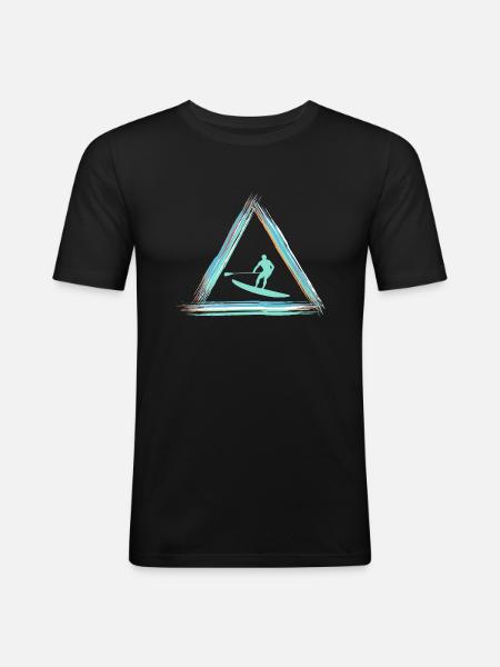 Stand Up Paddle - Men's Slim Fit T-Shirt - black