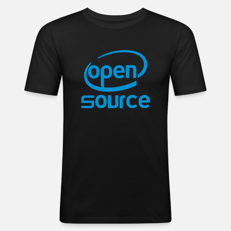 Open source Intel - T-shirt près du corps Homme - noir