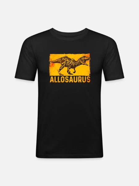 Allosaurus Dinosaur - Men's Slim Fit T-Shirt - black