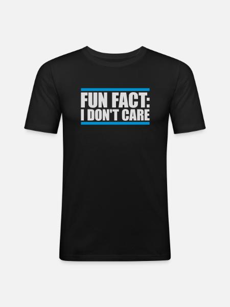 I don't care fact - Men's Slim Fit T-Shirt - black