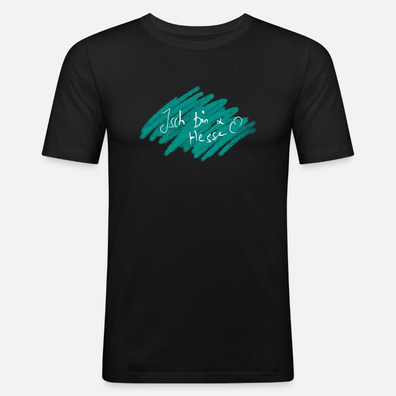 Hessisch - Männer Slim Fit T-Shirt - Schwarz