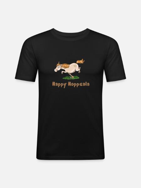 unicorn - Männer Slim Fit T-Shirt - Schwarz