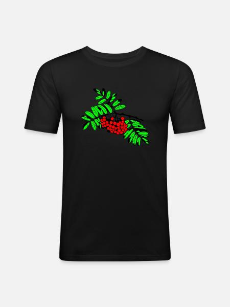 Mountain ash - Men's Slim Fit T-Shirt - black