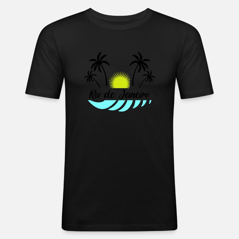 rio de janeiro - Männer Slim Fit T-Shirt - Schwarz