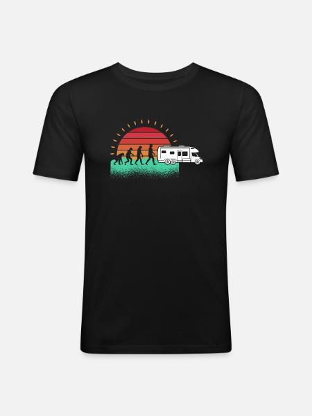 Camping-car camping-car Camping Evolution Camper - T-shirt près du corps Homme - noir