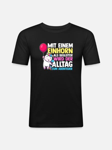 Unicorn - Men's Slim Fit T-Shirt - black