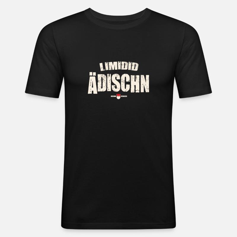 LIMIDID ÄDISCHN - Männer Slim Fit T-Shirt - Schwarz