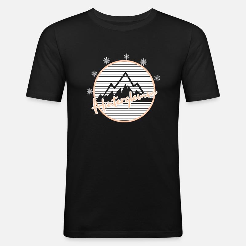 Saalbach Hinterglemm - Männer Slim Fit T-Shirt - Schwarz