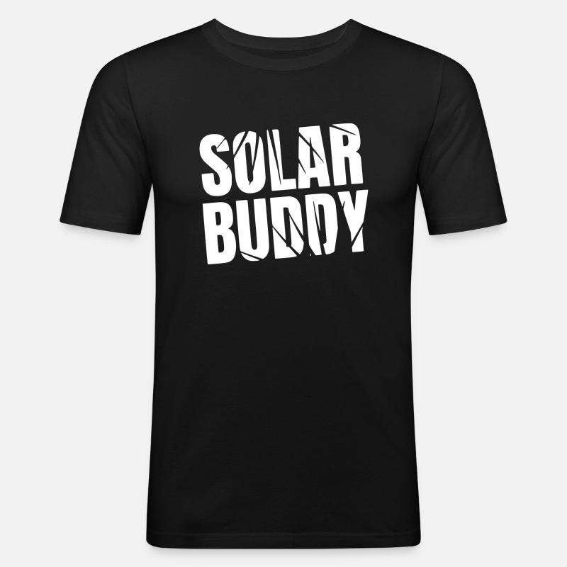 Solar Buddy - Männer Slim Fit T-Shirt - Schwarz