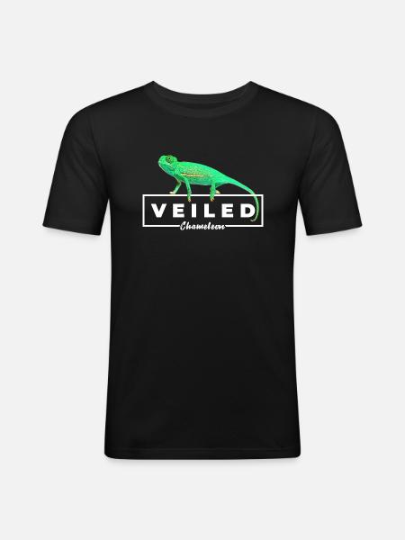 Baby Veiled Chameleon Reptile Owner - Men's Slim Fit T-Shirt - black